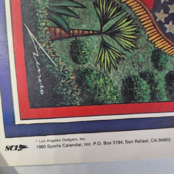 Game Poster All Star Los Angeles Dodgers Official MLB 18x24 Inside Sports 1980 - Picture 3 of 7